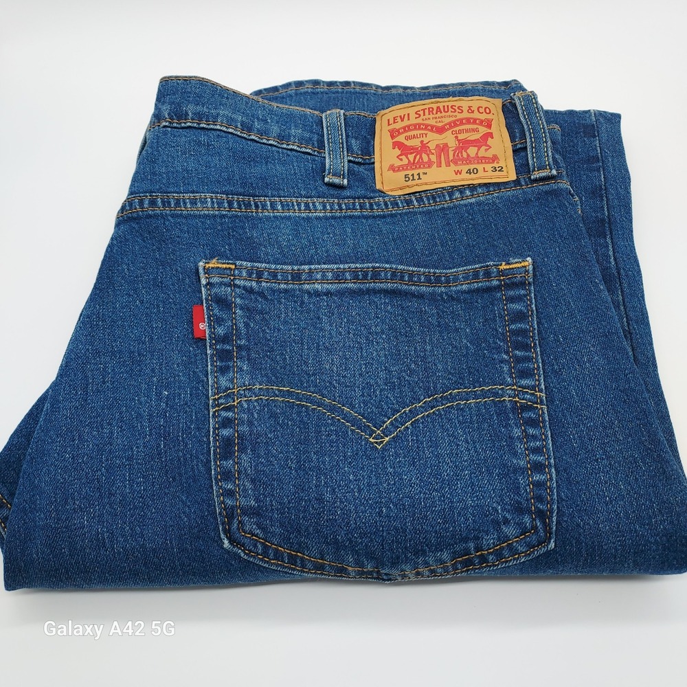 Levis 511 Slim Fit Jeans Mens 40x32 Medium Blue Denim 04511-6363 NWT